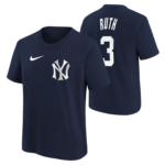 NY YANKEES KIDS RUTH #3 HOME N&N SS TEE S/S Sportswear Tops KIDS