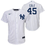 NY YANKEES YOUTH JERSEY NIKE G COLE # 45 HOME TWILL PLAYER FINISHED