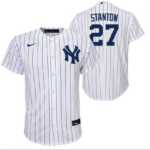 NY YANKEES NIKE YOUTH JERSEY G STANTON# 27 HOME SCRPRT PLAYER FINISHED YOUTH